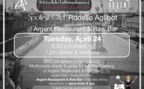 Now on Sale…Spotlight Chef Rodelio Aglibot at Argent